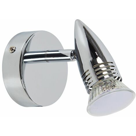 Single Bullet Ceiling Wall Spotlight Chrome Finish 5w Warm