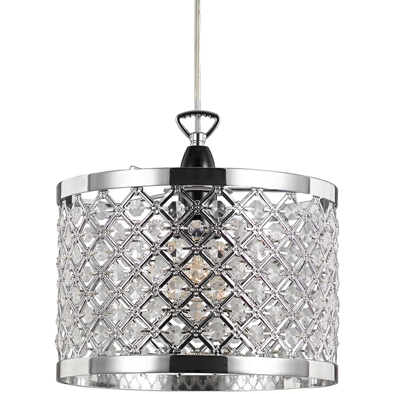 Modern Sparkly Ceiling Pendant Light Shade with Clear Beads by - Happy Homewares