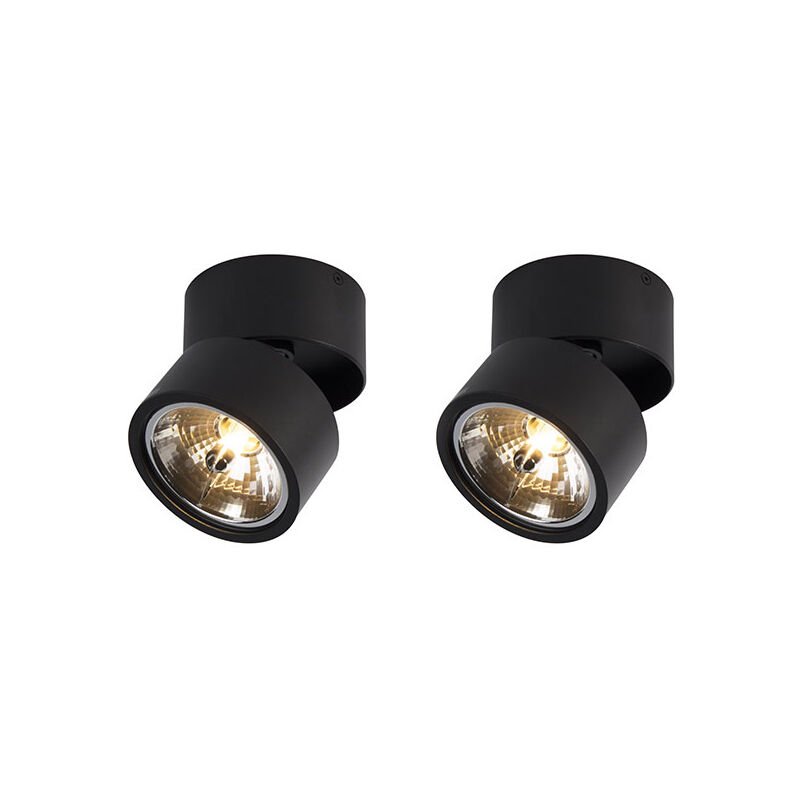 Image of Set of 2 Black Round Adjustable&hellip;