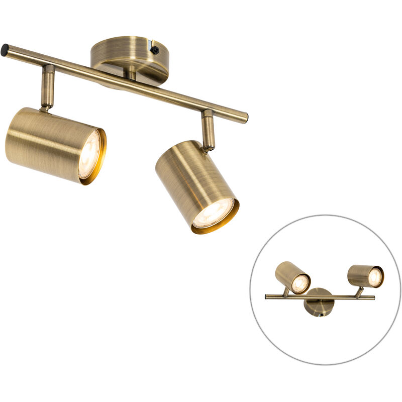 Modern Bronze Tilting Spotlight 2-Light - Jeana