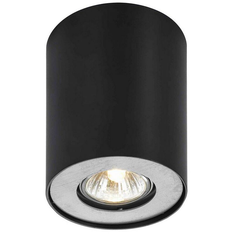 Noma - Modern Surface Mounted White 1 Light with Black Shade, GU10 - Italux