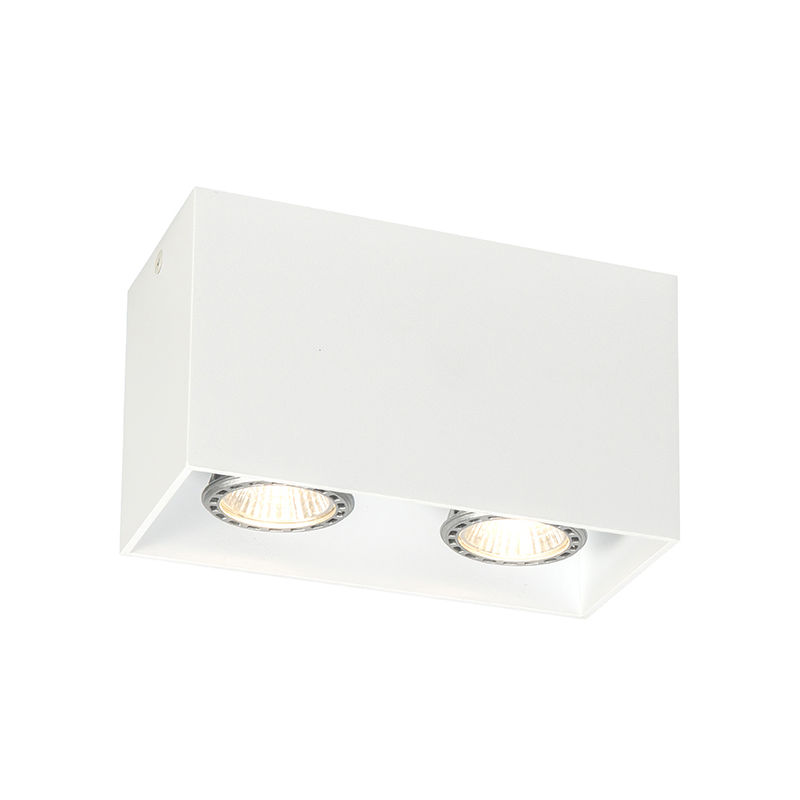 Design Recessed Spotlight White 2-Light GU10 50mm - Qubo