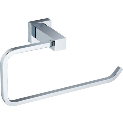 Modern Square Towel Ring Chrome