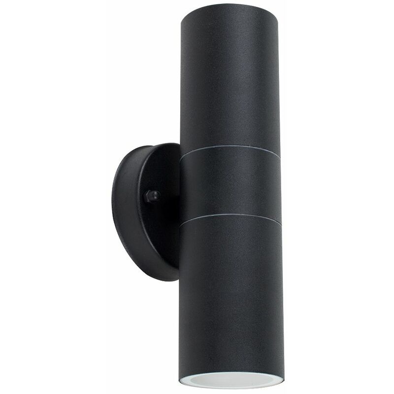 Outdoor Up & Down Wall Light Fittgin + 3W Dusk to Dawn Sensor Bulb - No Bulbs