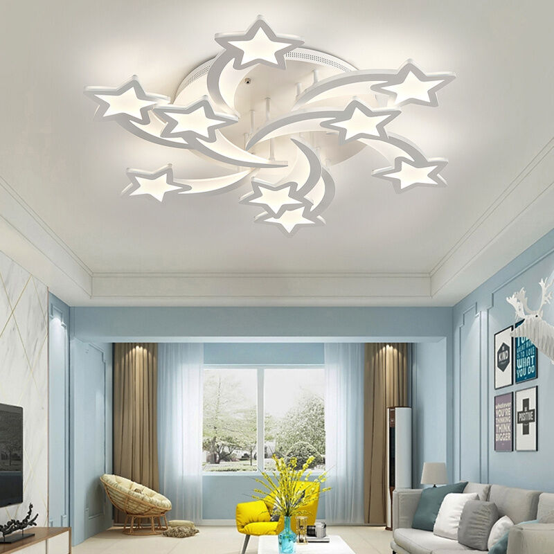 Modern Star LED Chandelier Ceiling Light , 9 Head Cool White