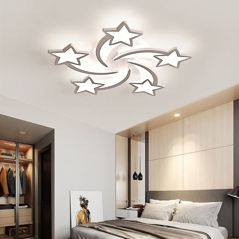 Modern Star led Chandelier Ceiling Light , 5 Head Cool White