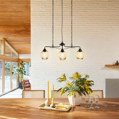 Modern Style 3-Light Glass Pendant Light