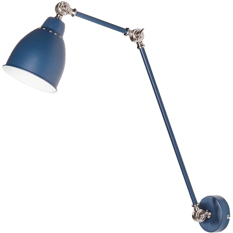 Modern Swing Arm Wall Lamp Spot Light Reading Matt Finish Dark Blue Tall Mississippi