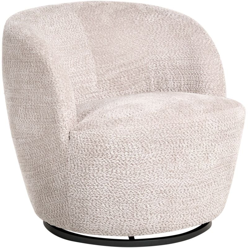 Swivel Armchair KUOLPA Chenille Beige