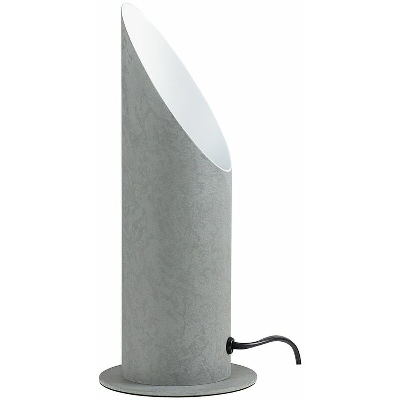 Minisun - GU10 Uplighter Floor Lamp - Painted Cement + Cool White LED Bulb