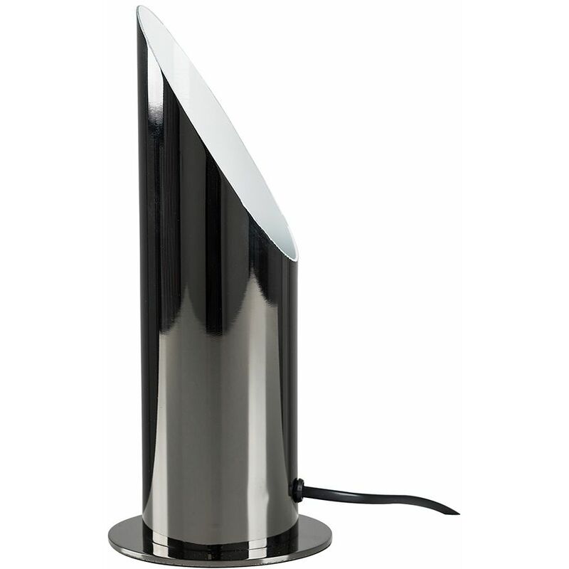 Minisun - GU10 Uplighter Floor Lamp - Black Chrome