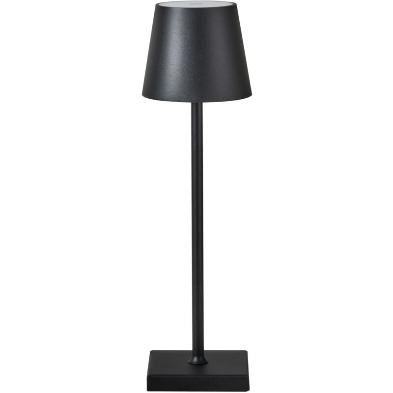 Modern Table Lamp Aluminium with Touch Switch USB Cable Charging Wireless Indoor Outdoor Black Baceiro