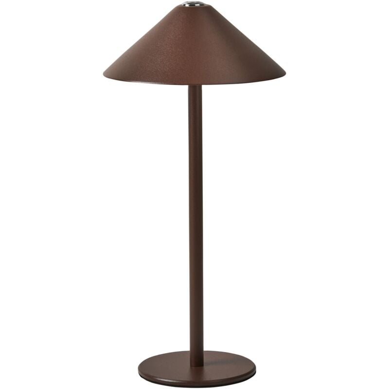 Modern Table Lamp Aluminium with Touch Switch usb Cable Charging Wireless Indoor Outdoor Brown Francoli