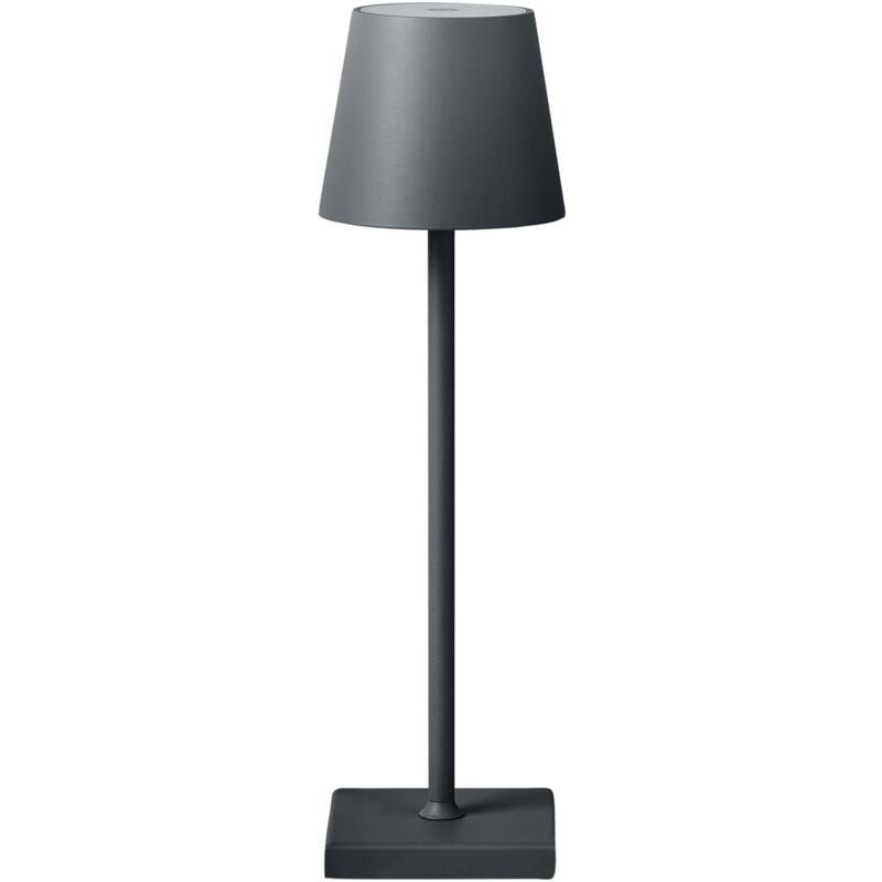 Modern Table Lamp Aluminium with Touch Switch usb Cable Charging Wireless Indoor Outdoor Dark Grey Baceiro