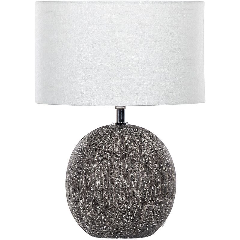 Modern Table Lamp Home Light Decor Unique Ceramic Base Black Fonissa