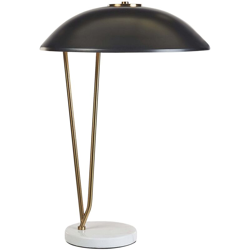 Beliani - Modern Table Lamp Iron with Marble Base Living Room Study Room Black and Gold Danto