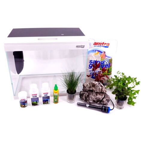 Modern Tank 40 Nano Aquarium Innenfilter LED Beleuchtung inkl. Dekoration