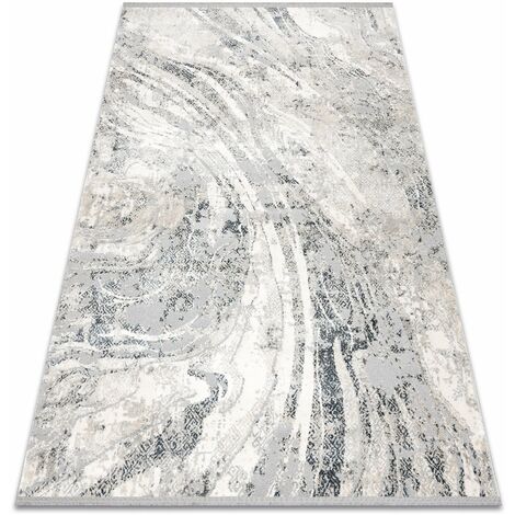 Modern Teppich TULS strukturell, Franse 51328 Vintage, Abstraktion elfenbein / grau  beige 180x270 cm