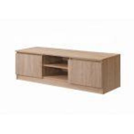 Modern TV Cabinet Media Unit with Storage in Oak