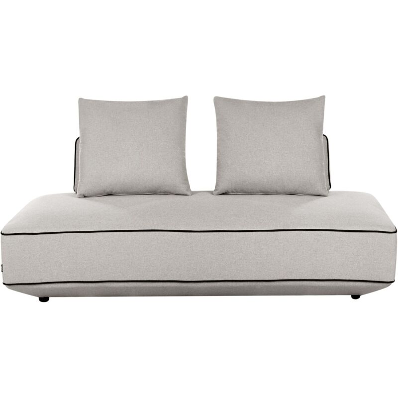 Beliani Chaise Longue Seillans Fabric Light Grey