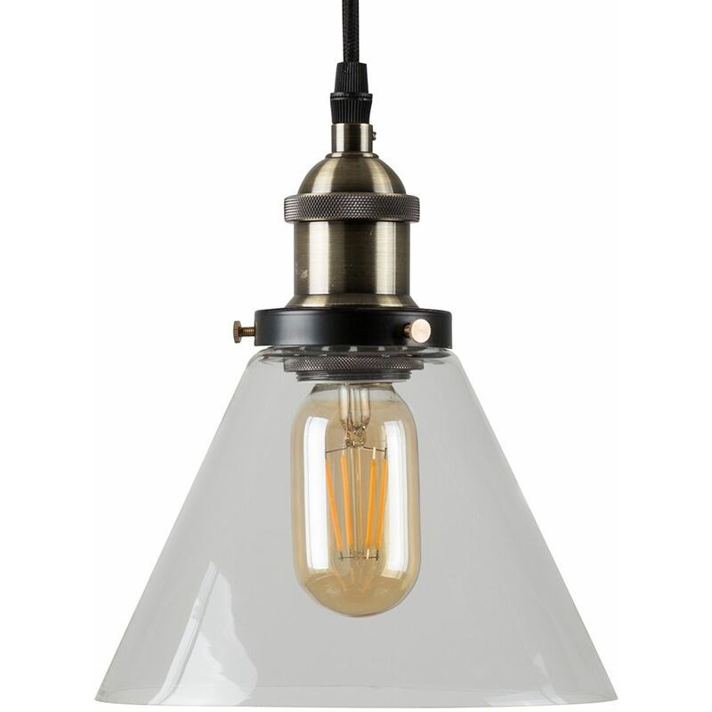 Minisun - Norton Industrial Ceiling Light - No Bulb