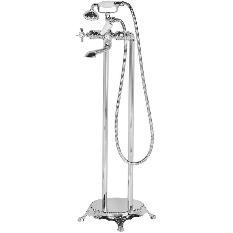 Modern Vintage Freestanding Bath Shower Mixer Tap Hand Held Shower Head Hebbe