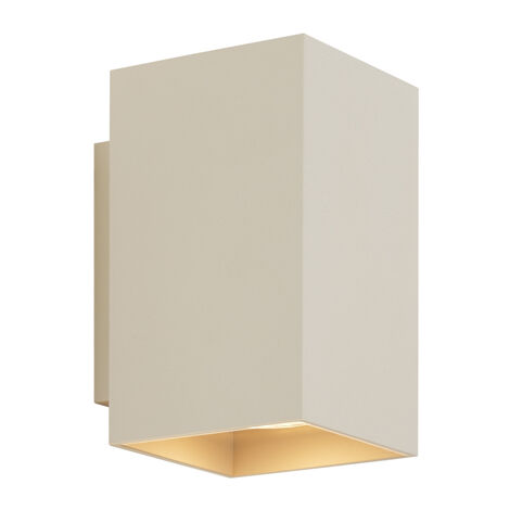 Modern Wall Lamp Beige GU10 50mm Square 2-Light - Sandy