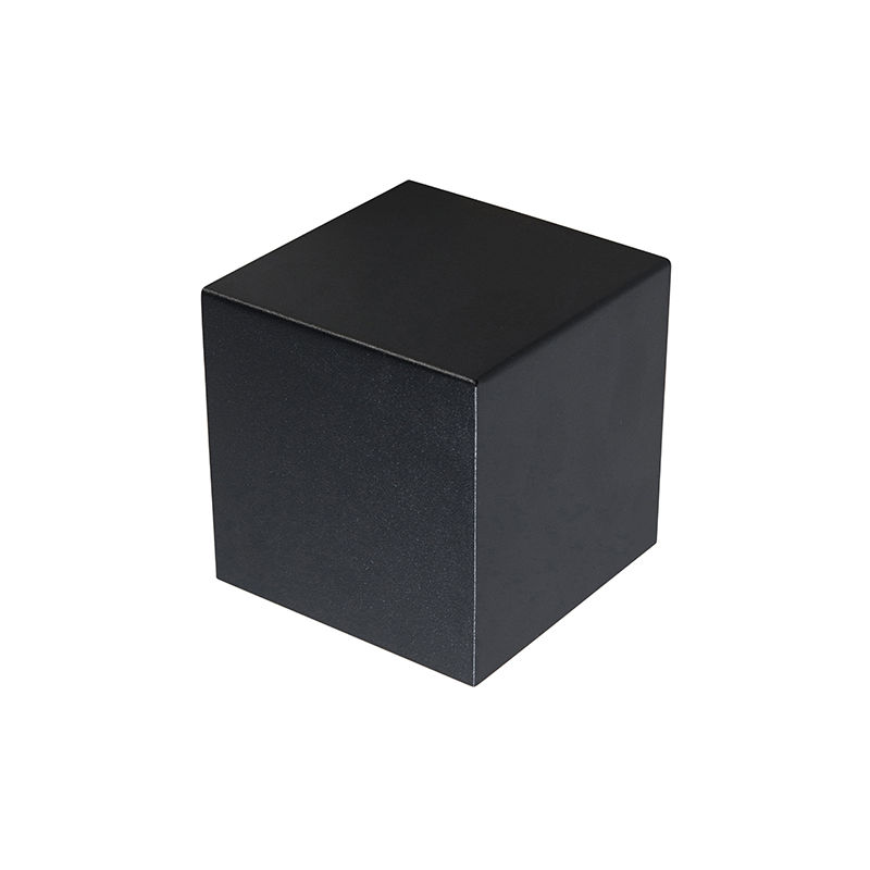 Modern wall lamp black - Cube