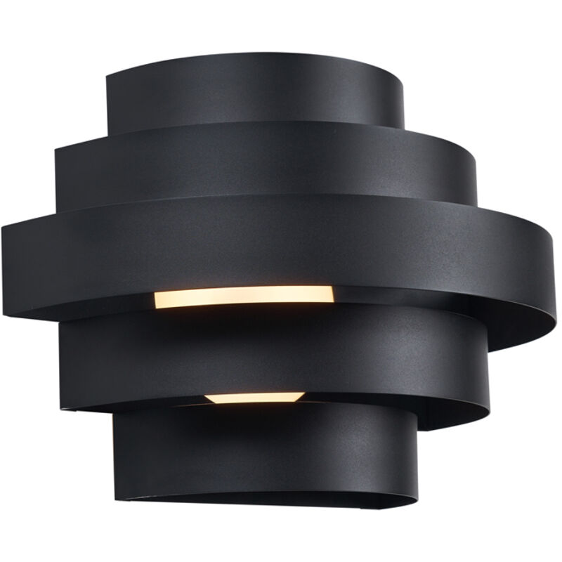 Qazqa Modern Wall Lamp Black Incl. Led 3-step Dimmable - Lines