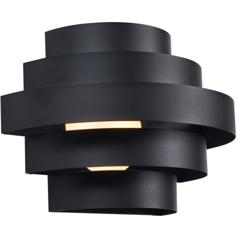 Modern Wall Lamp Black Incl. LED 3-Step Dimmable - Lines