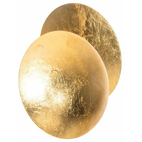 QAZQA Modern Wall Lamp Gold Round 20cm - Sunrise
