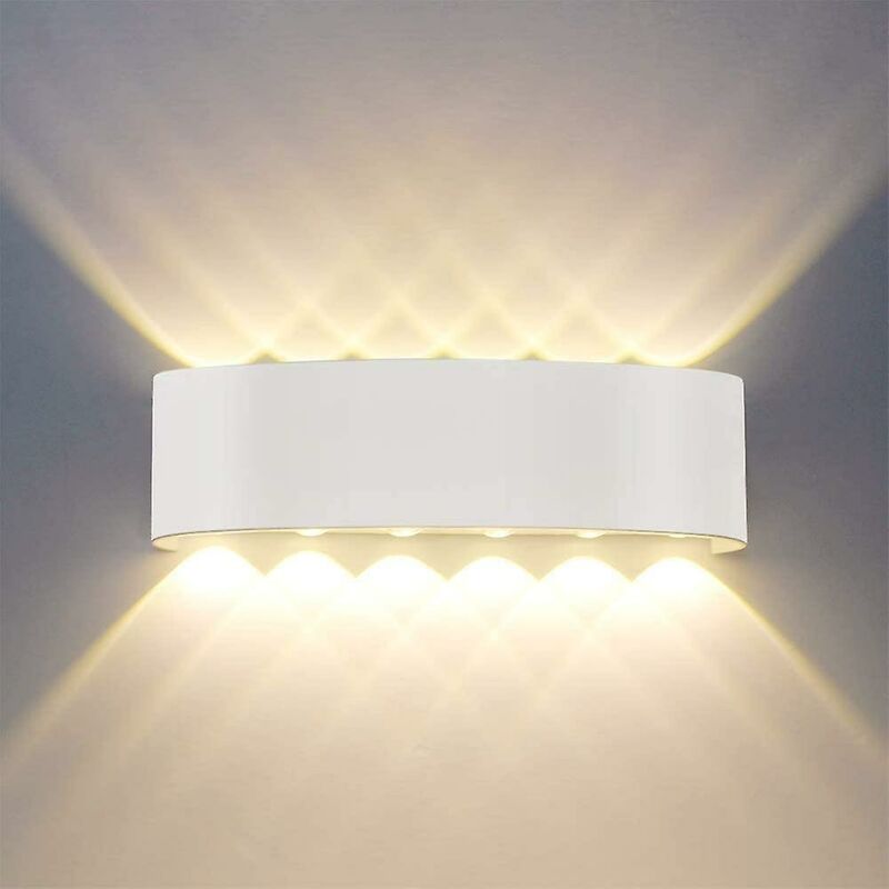 Modern Wall Lamp IP65 Waterproof 12W LED Wall Lights aluminum Indoor Wall Lamp for living room bedroom Hall Staircase Pathway (12W) [Energy class F]