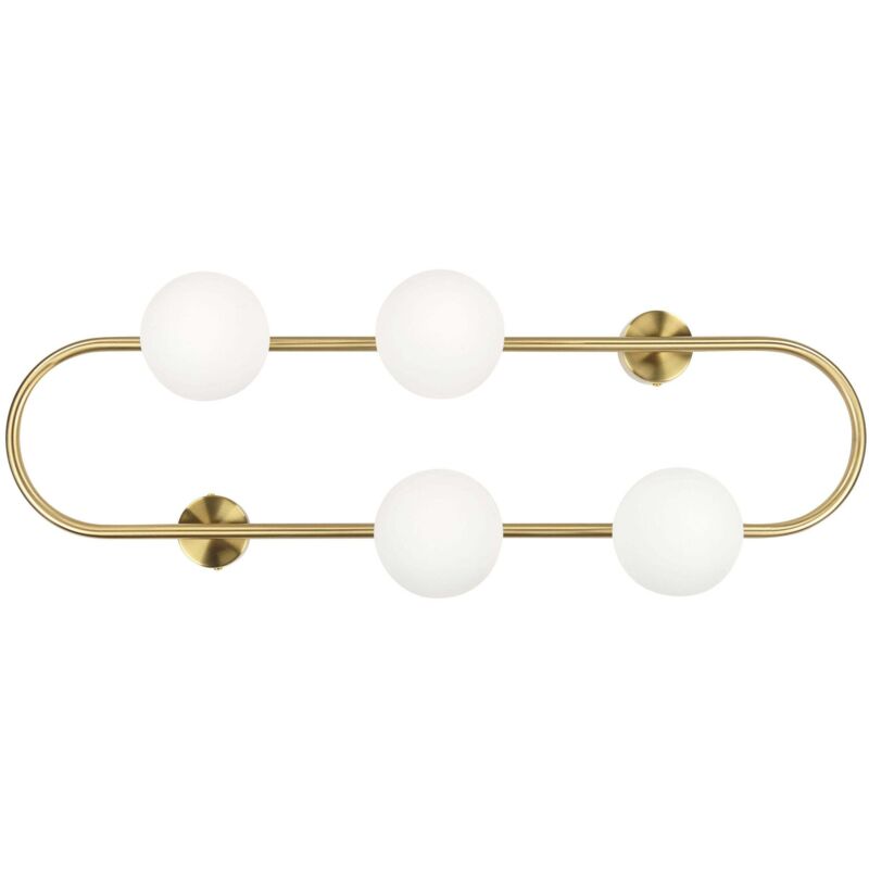 Beliani Wall Lamp Yango Metal Gold, Gold