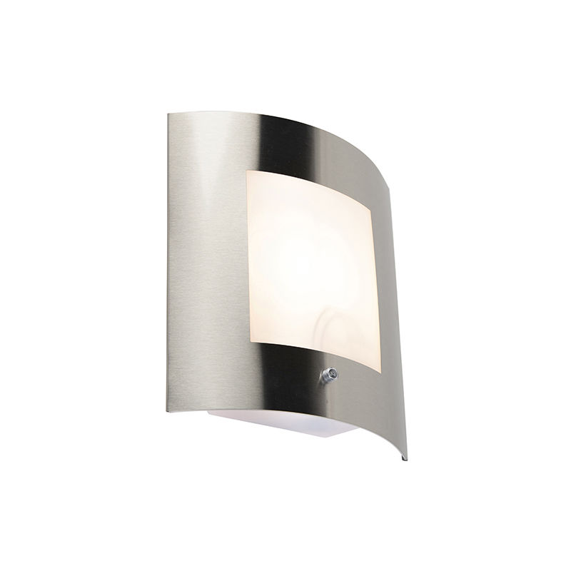 Outdoor Wall Light Steel IP44 Dusk Sensor - Emmerald