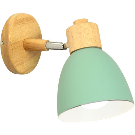 main image of "Modern Wall Light Wood Nordic Wall Sconce Green Retro Vintage Wall Lamp for Indoor Bedroom Cafe Bar Living Room"