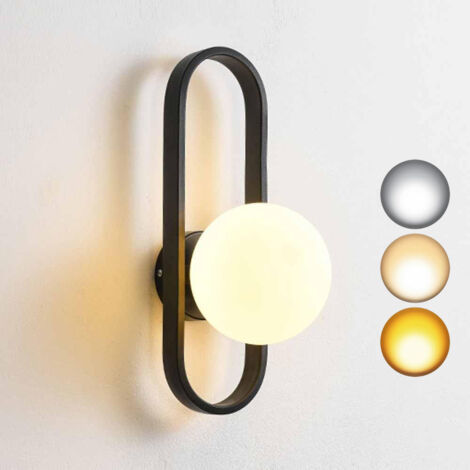 Modern wall lights, E27 base, wall lighting, wall lighting for bedroom, three color temperatures