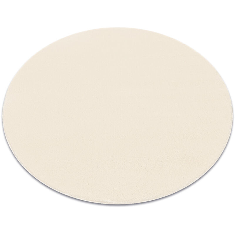 Rugsx - Modern washing carpet lindo circle cream, anti-slip, shaggy beige round 100 cm
