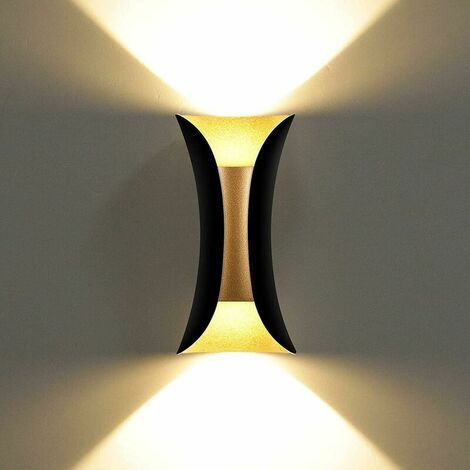Modern Waterproof LED Wall Lamp Wall Sconce Up Down Aluminum LED Wall Washer Indoor Outdoor for Bathroom Bedroom Hallway Living Room Porch Staircase, 12W White