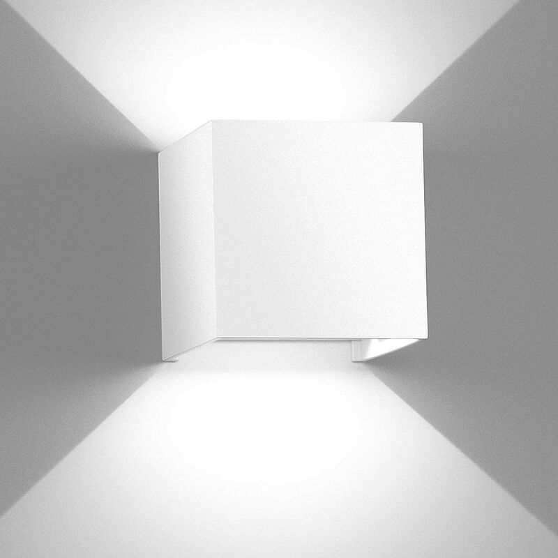 Wottes - Modern waterproof LED wall light, creative personality sconce interior bedroom living room decoration Cold white - White
