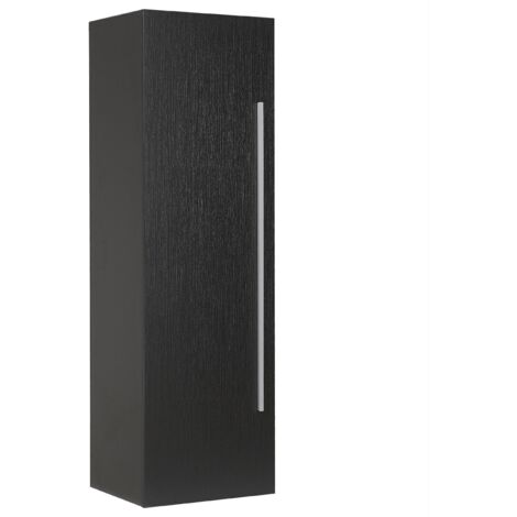 main image of "Modern Wooden Wall-Mounted Cabinet Black Bathroom Storage Mataro"