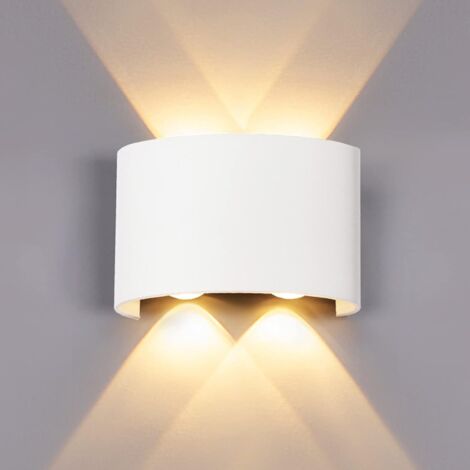 Moderna Applique da Parete LED Interna Alluminio, Bianca Lampada da Parete per Camera da Letto, Salotto, Corridoio, Scala (4W Luce Bianca)