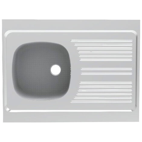 MODERNA Évier à poser Lavelli inox 18/10 lisse 1 cuve 1 égouttoir - 800x600mm