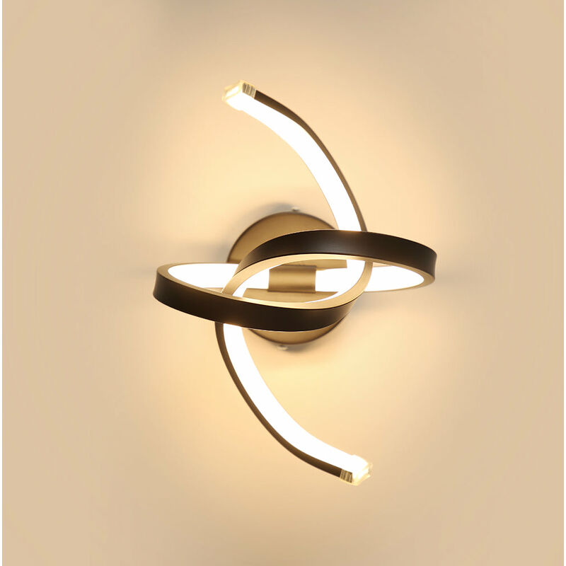 Image of Led Lampada da Parete Interno, 16W Applique da Parete di Design Curve, Lampada a Muro Moderno in Acrilico per Corridoio, Scale, Ingresso, Camera da