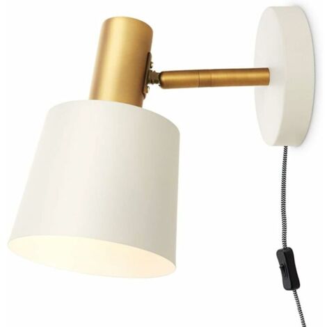 Moderna lampada da parete in metallo con interruttore, applique da parete per interni orientabile, lampade da lettura, lampada da comodino per camera da letto, faretto da parete industriale E27.