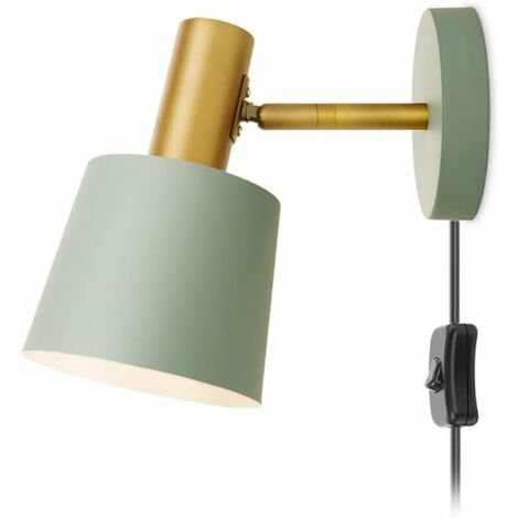 Moderna lampada da parete in metallo con interruttore, applique da parete per interni orientabile, lampade da lettura, lampada da comodino per camera da letto, faretto da parete industriale E27.