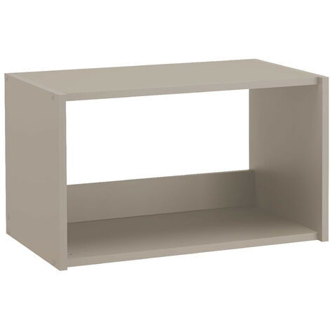 Moderna – Meuble haut de cuisine 60 cm mélaminé 16mm couleur argile – Niche pour micro-ondes – Dimensions 60x35x35 cm – Panneaux PEFC recyclables