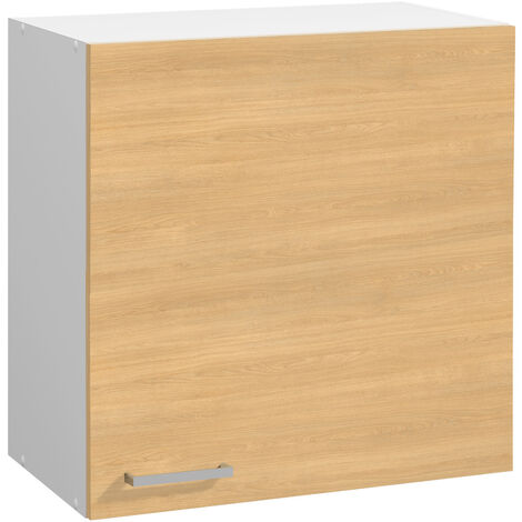 MODERNA Meuble haut ONELIA, mélaminé CHÊNE S 16mm, L60 cm, 1 porte + 1 étagère