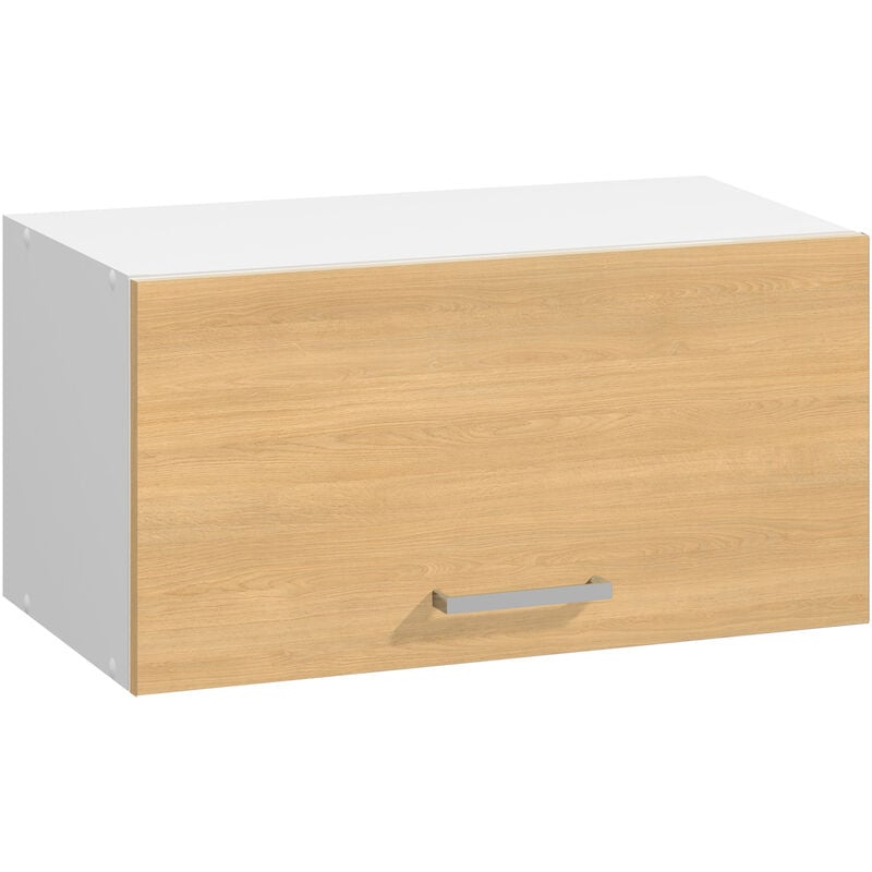 Meuble haut onelia, mélaminé chêne s 16mm, L60cm, 1 abattant - Moderna