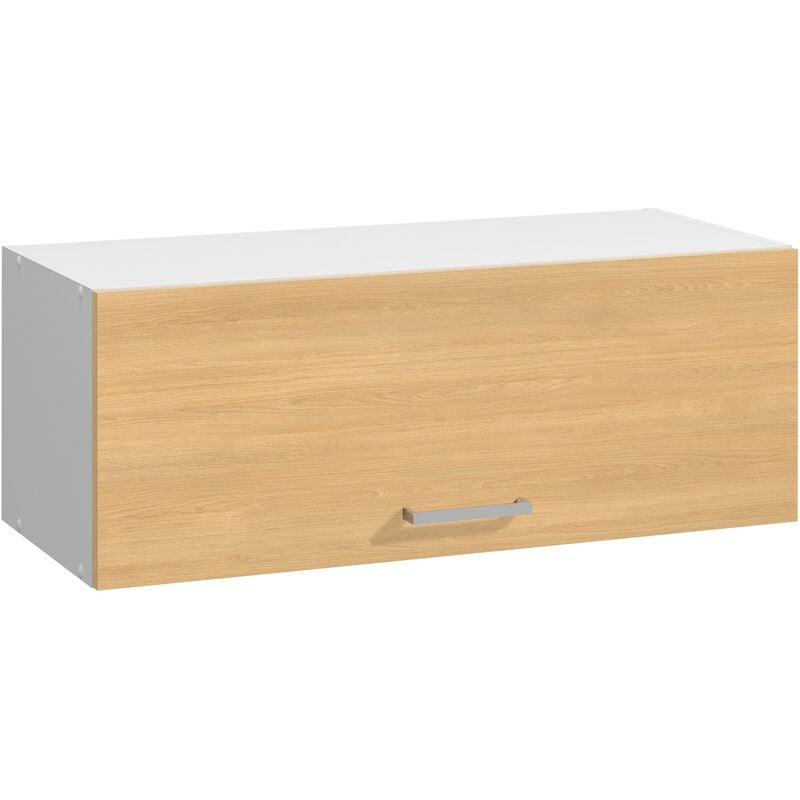 Meuble haut onelia, mélaminé chêne s 16mm, L80cm, 1 abattant - Moderna