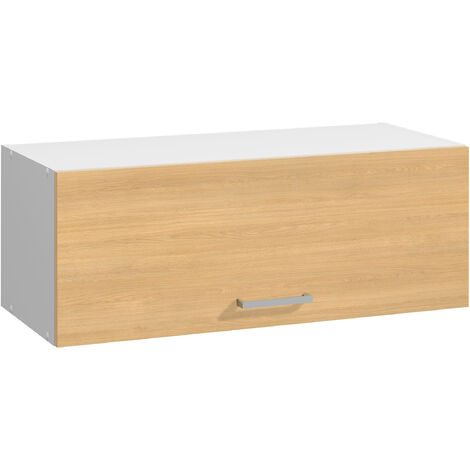 MODERNA Meuble haut ONELIA, mélaminé CHÊNE S 16mm, L80cm, 1 abattant